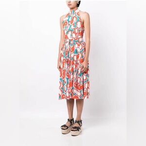 Diane Von Furstenberg DVF NWT Nicola Dress in Abstract Turquoise Dot - Size 2